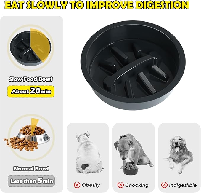 Elevated Dog Bowls, Height Adjustable Raised Dog Bowl Stand (4.5'' to 12''), Organizer Bowl Holder for Large Medium Dogs - Image 7