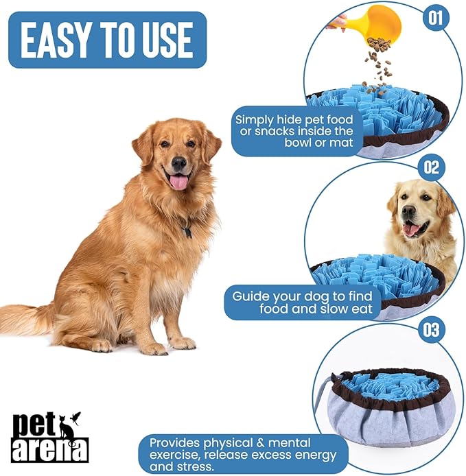 PET ARENA Adjustable Snuffle Mat for Dogs Puzzle Feeder Toy | Promotes healthy eating habits, reduces boredom, brain exercise, and provides engaging activity for pets indoors or outdoors - Image 3