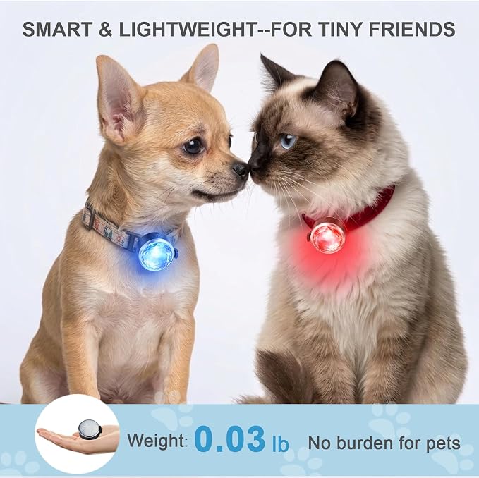 2-Pack Dog Collar Lights, Yesbular USB-C Rechargeable Dog Light Clip-On, Waterproof LED Pet Safety Light with Adjustable Silicone Strap for Night Walking, Camping(RGB 7-Color) - Image 4