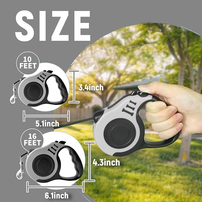 Retractable Dog Leash Automatic Telescopic Tractor Dog Tape | Pet Tape 10/16 FT Durable and Convenient, with Non-Slip Handle, Suitable for Small and Medium-Sized Dogs - Image 2