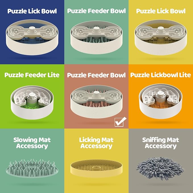 Puzzle Feeder Slow Feeder Dog Bowl for Large Dogs with Non-Slip Base - Adjustable Speed Design, Removable Puzzle Inserts & Dishwasher Safe, Pink - Image 7