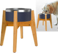 Dog Bowl Stand for Mid-Large Dogs | Adjustable, Bamboo, 12-inch High | Use to Elevate, Raise Pet Food Water and Slow Feeder Bowls, Expandable with Locking Option, Non-Slip Feet, Stand Only by ZPirates