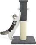 Made4Pets Tall Cat Scratching Post with Sisal & Carpet for Indoor Cats, 33" | Cat Scratcher with Wide Stable Base, Interactive Hanging Toys, Ideal for Adult Cats, Large Breeds and Full-Body Stretching by Made4Pets