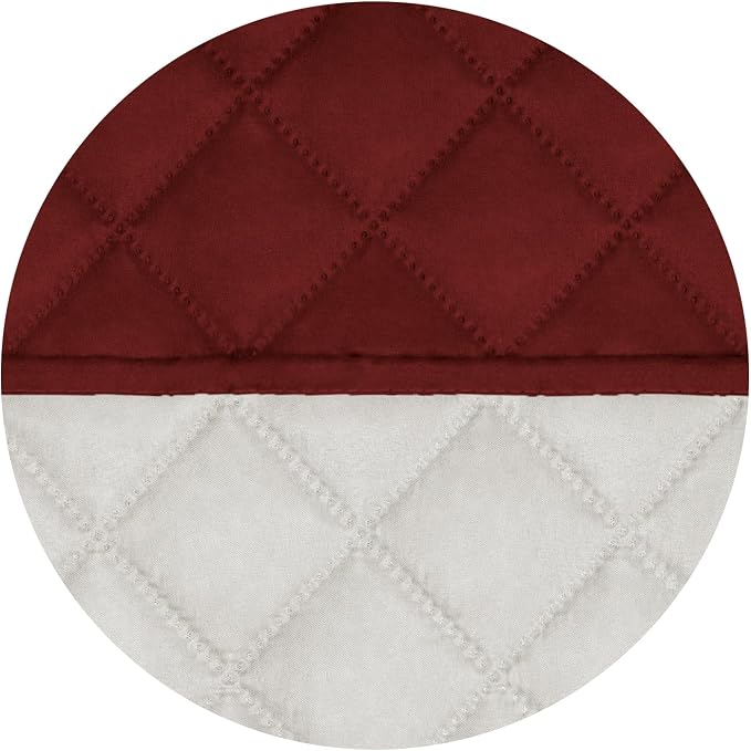 PureFit Reversible Quilted Couch Covers for Dogs Loveseat Sofa Cover 54" | Red/Ivory, Water Resistant Couch Protector, Washable Pet Couch Cover with Non Slip and Elastic Straps For Kids - Image 5