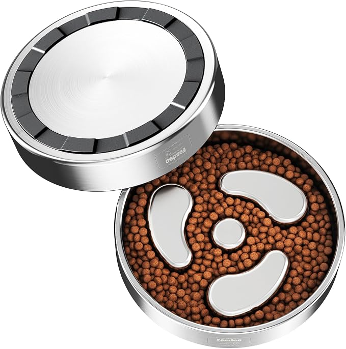 Feedoo Slow Feeder Dog Bowl-1Cup for Small Puppy, Double-Layer 304 Stainless Steel Puzzle Bowl, Anti-Choking for Fast Eaters, Non-Slip Base, Dishwasher Safe [2Pack] - Image 9