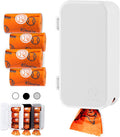 PEXTER Dog Poop Bag Dispenser - Outdoor or Indoor Pet Waste Bag Dispenser Station - Stick-On or Screw-On Wall Mount - Poop Bags Storage Outdoor Container - Includes 4 Doggie Bag Rolls (White) by PEXTER