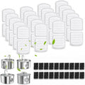 SORON 20 Pack Cat Water Fountain Filters Replacement, Compatible with GIOTOHUN/HOOISE/ATMZIQXR/UMOCUOY/IHOUONE 74oz/88oz/108oz Stainless Steel Pet Fountains, Premium Replacement Filters with Sponges by SORON