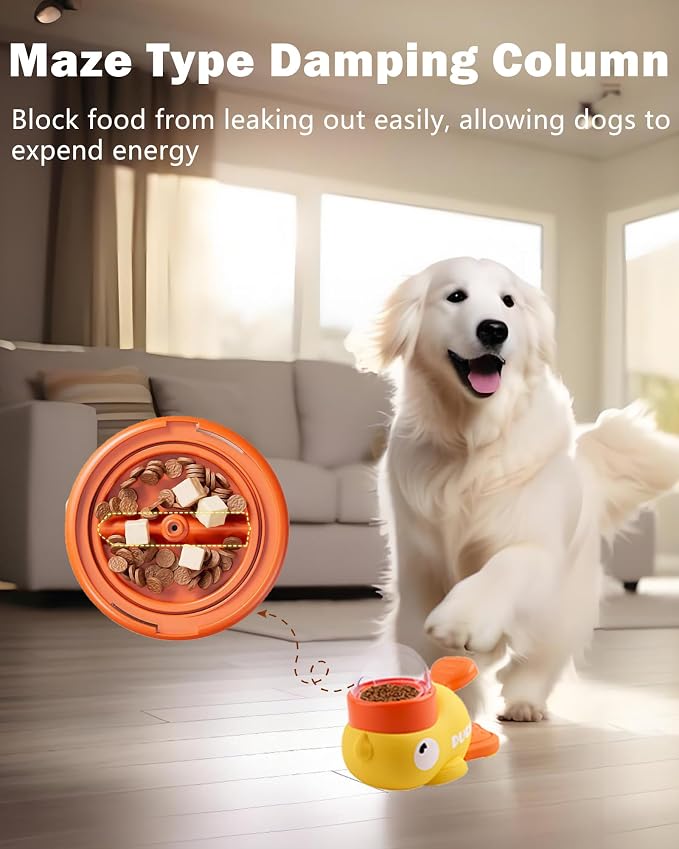 Interactive Dog Puzzle Toy Treat Dispenser Dog Toys, Duck Shape Slow Feeder | Eenrichment Toys for Small Medium Dogs & Cats, Promotes IQ Training Reduces Bloating Anti Gulping - Image 3