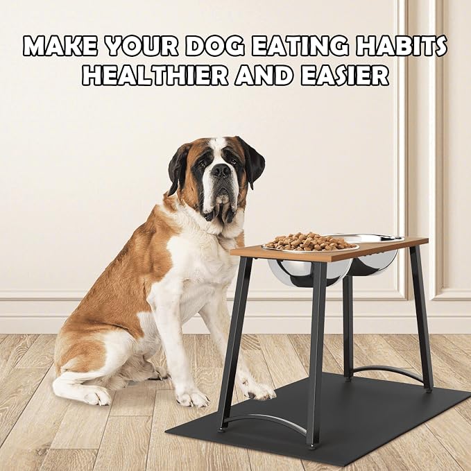 Elevated Dog Bowls for Large Dogs, Extra Large Breed, with Spill Proof Mat, Two 3000ML(13CUPS) Food & Water Bowls, Stable Raised Bowl, 18.1" Tall Dog Bowl Stand for XX Large Dogs - Image 6