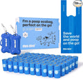 Deo Doo Dog Poop Bags with Handles, 720 Bags, 2 Dispensers, Iris Scented | Extra Thick Leak Proof Pet Waste Bags, Easy Tie Handles, Bulk 60 Rolls for Daily Walks, Multi Pet Homes and Cat Litter by DeoDoo