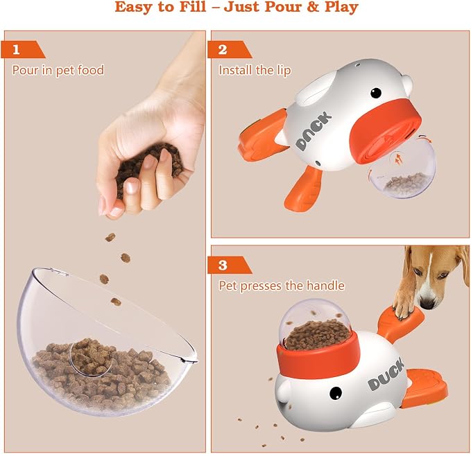 Dog Interactive Treat Dispenser Toy, Food Puzzle Slow Feeder (White) - Image 6