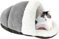 ASPCA - Cat Cave Bed for Indoor Cats Cozy Warm Felt House Dome for Cats & Kittens Soft, Warm & Plush Cave Bed with Removable Cushion Enclosed Pet Hideout Comfort Security 23' x 17" x 6" | Soft plush enclosed pet bed gives indoor cats, kittens and small... by ASPCA