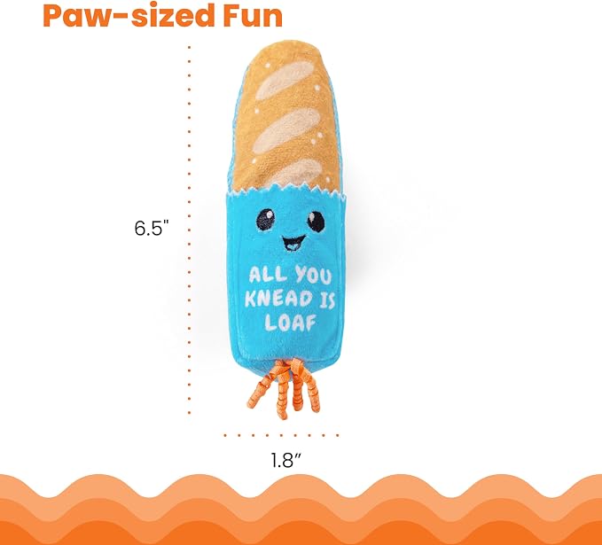 Catstages Loaf Kicker Interactive Cat Toy with Catnip & Dental Mesh, 6.5" | Plush Body for Bunny Kicking, Supports Clean Teeth & Massages Gums, Ribbon Accent, Enrichment for Cats & Kittens - Image 5