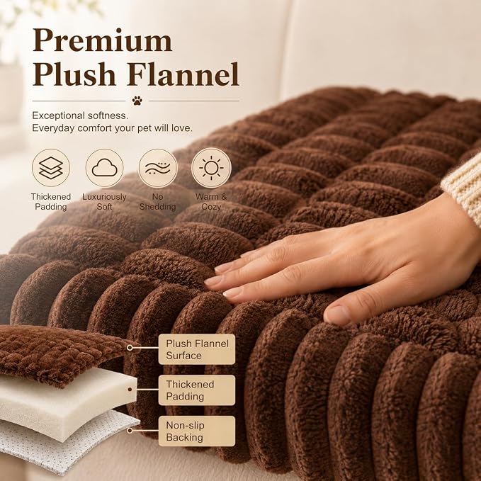 NILUOH Couch Cover for Dogs Washable, Non-Slip Sofa Protector 27.6"x70.9" | Dog Couch Cover, Soft Quilted Flannel, Scratch & Stain Resistant, Machine Washable, Suitable for Leather & Fabric Couch - Image 6
