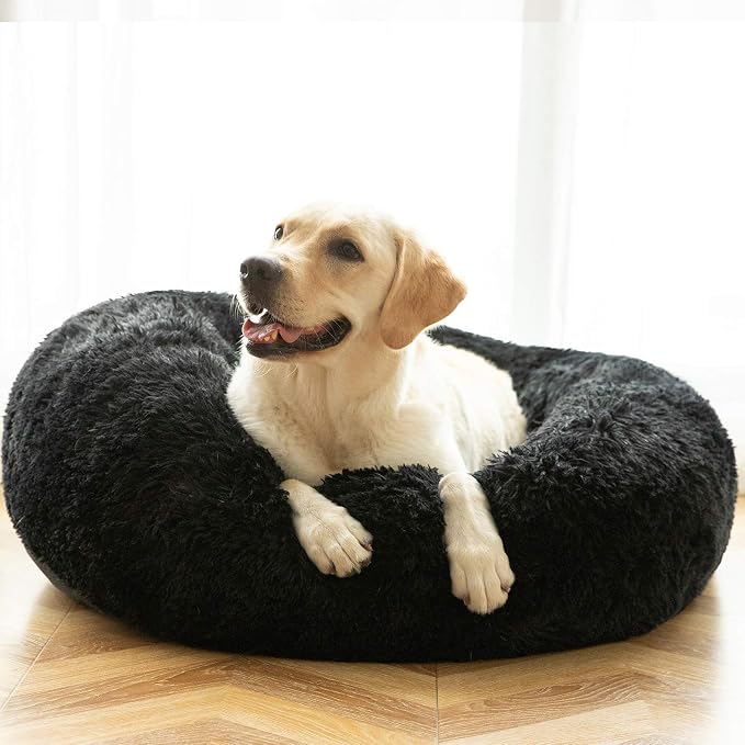HACHIKITTY Calming Donut Cuddler Dog Bed, Indoor Puppy Beds for Large Dogs, XLarge 36'' - Image 5