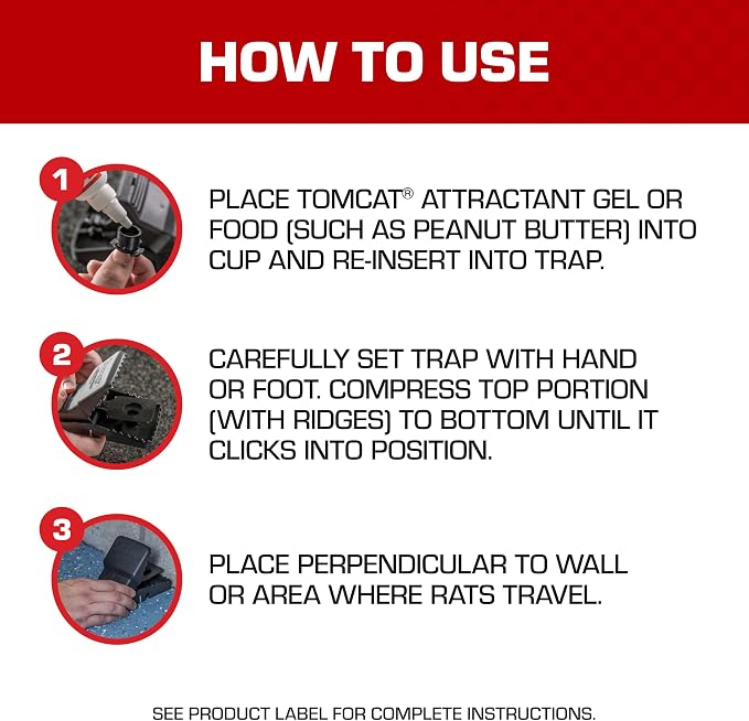 Tomcat Rat Snap Trap, 4 Traps | Reusable - Effectively Kill Rats - Ideal for Home and Farm Use - Image 6