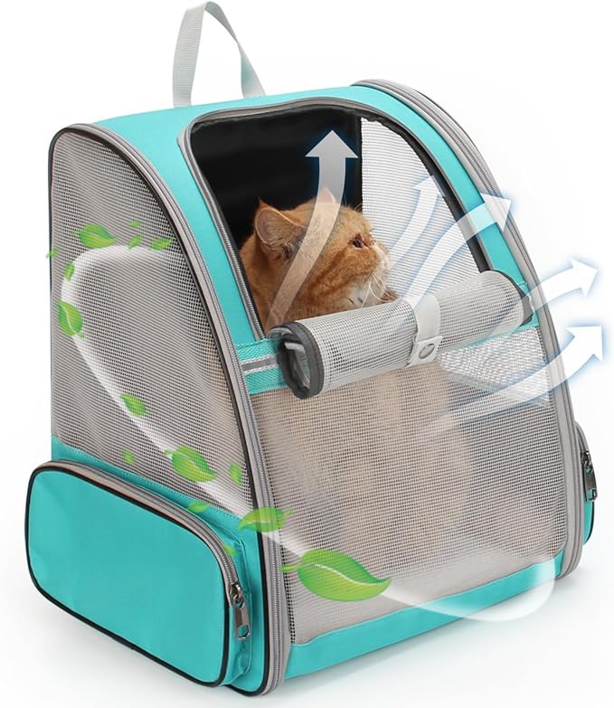 Lollimeow Cat Backpack Carrier, Ideal for Small Animals & Puppies, Airline Approved,Safe for Travel, Hiking, Vet Transport & Outdoor Use Fully Ventilated Design for Ultimate Comfort On-the-Go by Lollimeow