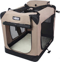 EliteField 3-Door Soft Dog Crate with Bed & Carrying Bag (2-Year Warranty) | 3 Mesh Doors, Steel Frame, Removable & Washable Crate Cover and Bed Cover, Storage Pockets, Indoor/Outdoor, Foldable by EliteField