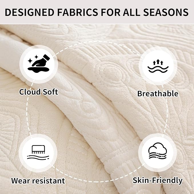 Couch Covers for Sofa, Flower Couch Cover for Dogs, Bohemia Sofa Covers Washable, Anti Slip Furniture Protector Covers for L Shaped(1pc, Beige White, 35.4"x 70.9") - Image 2