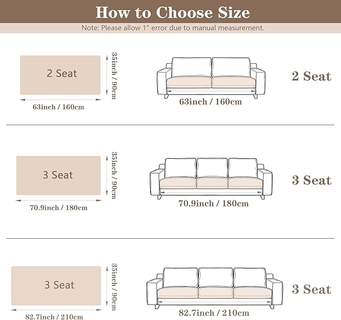 MYSKY HOME 100% Waterproof Couch Cover, Couch Covers for Dogs Washable, Non Slip Couch Covers for 2 Cushion Sofa Pet Friendly, Sofa Covers Furniture Protector, Dog Bed Cover, Light Grey, 35"x63" - Image 9
