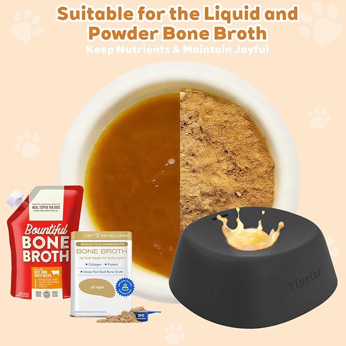 Yipetor Dog Lick Bowl, Rolled Ball-in Slow Feeder Enrichment Puzzle Toys | 3/4 Cups Bone Broth, Yogurt, Liquid Treats Lick, BPA-Free & Dishwasher Safe for Dogs Dietary Supplement or Post-op Nutrition - Image 5