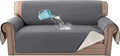 H.VERSAILTEX Loveseat Covers for 2 Cushion Couch Sofa Cover for Dogs 100% Waterproof Furniture Protector Cover with Elastic Straps for Pet Cat(Loveseat, Rocket Gray) by HVERSAILTEX