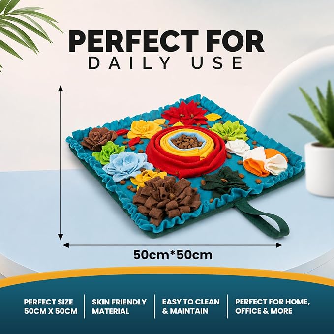 PET ARENA Dog Snuffle Feeding Mat, Adjustable Nose Work Activity Toy | Encourages natural foraging, slows eating, reduces boredom, and provides mental enrichment for pets. - Image 8