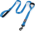 Dog Leash 6ft Long,Traffic Padded Two Handle,Heavy Duty,Reflective Double Handles Lead for Control Safety Training,Leashes for Large Dogs or Medium Dogs,Dual Handles Leads(Blue) by PrimalPetGear