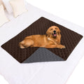 Smiry Waterproof Reversible Pet Couch Covers for Dogs | Pet Friendly, Soft Fabric, Washable Sofa Furniture Protector for Dogs Cat Kids, Checkered (40"x50", Chocolate/Dark Grey) by Smiry