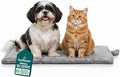 FurHaven ThermaNAP Self Warming Cat Mat, Dog Bed for Crates with Self-Warming Technology for Cozy Rest, Fully Machine Washable, Small, Plush Faux Fur, Gray by FurHaven