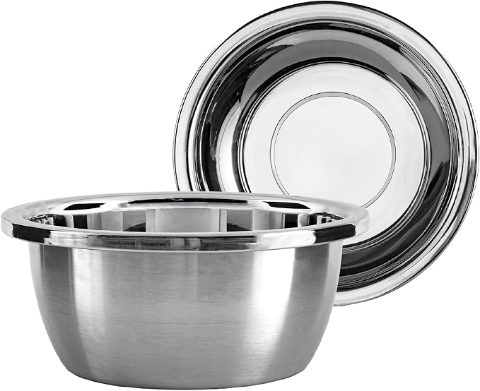 Dog Bowl, Stainless Steel for Mid-Large Breeds, 8 x 3.6in, 64-oz Capacity | 8-inch Diameter, Replacement Food Feeder Bowl, Clean Stainless, SUS 304 - Image 5