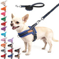 BEAUTYZOO Small Dog Harness and Leash Set, No Pull Step in Puppy Vest | Breathable Mesh with Handle, Reflective, Adjustable No Choke Escape Proof, Lightweight, Easy Control for Walking,Dark Blue XS by BEAUTYZOO