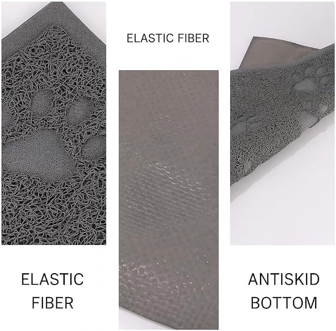 Bulk buys Cat Litter Mat. Traps Litter. Soft Non-Slip Surface. Easy to Clean. 11.5 x 15.75 in Gray Mat for Litter Box Area - Image 7