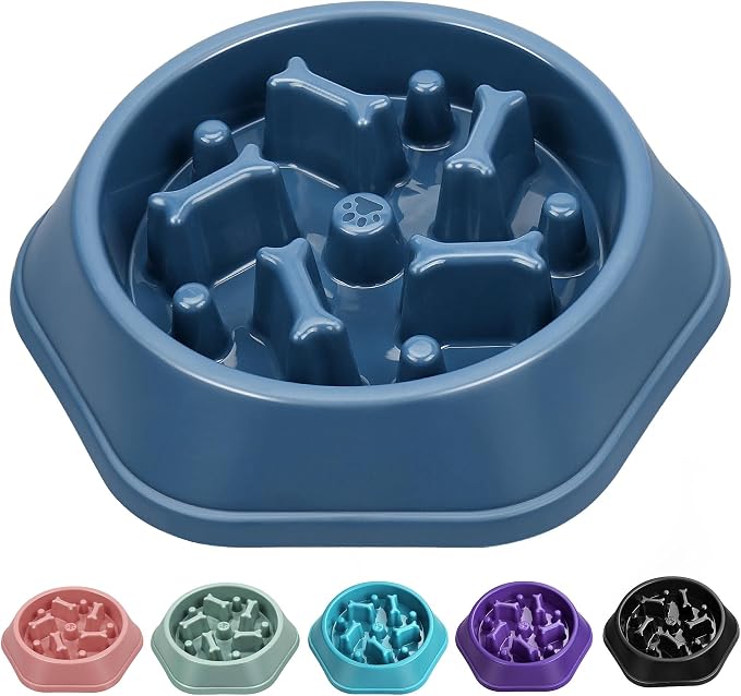UPSKY Slow Feeder Dog Bowl Anti-Chocking Slower Feeding Pet Puzzle Bowls | Interactive Bloat Stop Dog Food Dishes, Non-Slide Dogs Lick Treat for Small Medium, Slow-Eating Maze Design, Easy to Clean by UPSKY