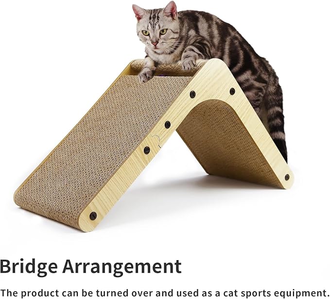 L Shaped Cat Scratcher for Indoor Cats, Cat Scratching, Cat Scratch Pad, 17 Inches Tall Scratching Post with Sturdy Base, Durable Cat Scratch Pad for Kittens & Adults, Furniture Protector - Image 4