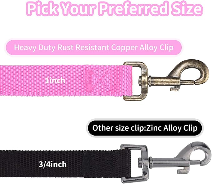 HIKISS Long Dog Leash Obedience Recall Training Agility Lead with Thickening Material for Large Dog - 15ft 20ft 30ft 50ft 100ft Training Leash(Pink 50ft) - Image 3