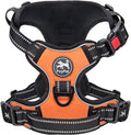 PoyPet No Pull Dog Harness Small with Front Clip & Neck Release Buckle | No Choke, Adjustable Vest, Reflective, Back Clip, Lockable, Soft Padded, Easy Control Handle for Walking Training, S, Orange by PoyPet