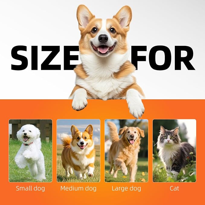 26Ft Retractable Dog Leash, Heavy Duty Great Leash for Dog up to 110 lbs, Anti-Slip Rubberized Handle, One-Handed Brake, Strong Nylon Tape, Tangle Free(Large，Orange&Black). - Image 7