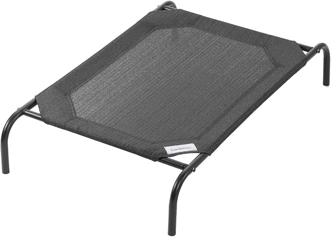 Coolaroo Original Elevated Dog Bed - Breathable Off-The-Ground Pet Bed with Cooling Fabric, Joint Relief & Moisture-Resistant Fabric, 100% Recyclable, Easy Clean, Gunmetal, Medium by Coolaroo