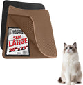 iPrimio Cat Litter Trapper Mat, Waterproof, Double Layer, 30" x 23", Brown | Double layer honeycomb traps scattered litter while the waterproof base blocks urine. Soft on paws and empties in one pour. by iPrimio