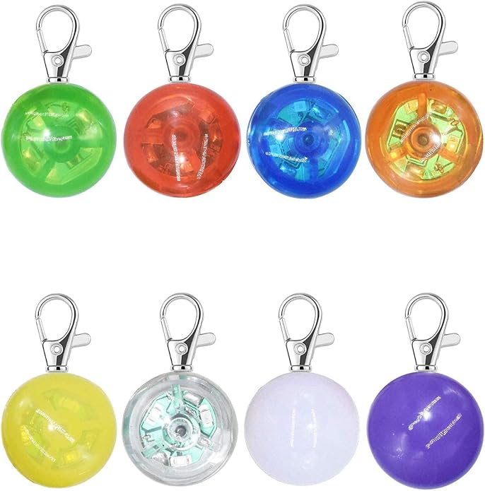 8 Pack Dog Lights for Night Walking, 3 Modes Dog Collar Light for Night Time, IP68 Waterproof Dog Lights Clip On, LED Safety Light for Large Medium Small Pets, Running, Camping, Climbing, Bike by Unknown