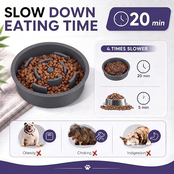 XIAZ Elevated Dog Bowls Large Breed Raised Dogs Bowl Stand Large/Medium Sized Dog Slow Feeder Dogs Bowls Food Water Stands 5 Heights Adjustable 9/11/12/14in Pet Feeder Dish Station - Image 4