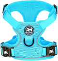 PoyPet Mesh Dog Harness, Reflective Breathable Puppy Vest for Small Dogs | Lightweight, Soft Air Mesh, Back D-ring, Adjustable, Comfortable, Double Padded, No Choke, for Daily Walking, S, Light Blue by PoyPet