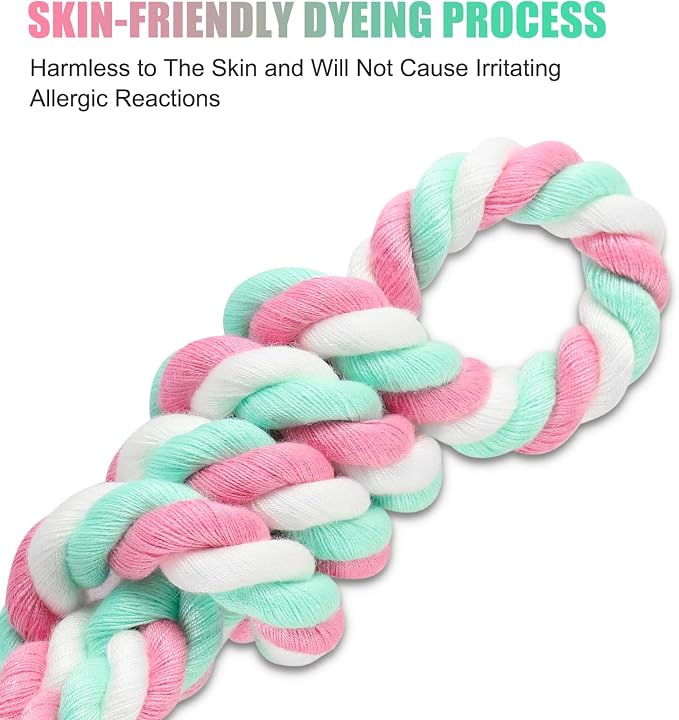6 FT Handmade Rope Dog Leash for Small Medium and Large Dogs | Soft and Comfortable Grip, New Golden Heavy Duty Metal Clasp, Cherry Blossom Pink - Image 5