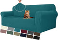 MAXIJIN Couch Covers for 3 Cushion Couch Sofa (71"-91"), 1-Piece Stretch Sofa Cover Slipcover Furniture Protector with Elastic Bottom for Kids,Dogs (Large, Diamond Pattern Blackish Green) by MAXIJIN