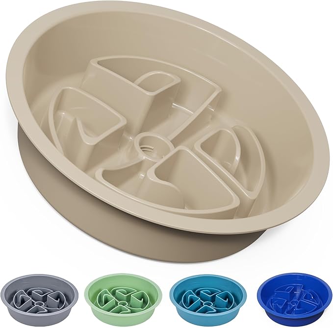 AVERYDAY Slow Feeder Dog Bowls for Large Breeds Fits Raised Feeding Station, Puzzle Dog Food Bowls to Slow Down Eating, Dogs Feeding Bowl with Non-Slip, Slows Feeder Pet Bowl for Wet and Dry Food by YourAveryDay