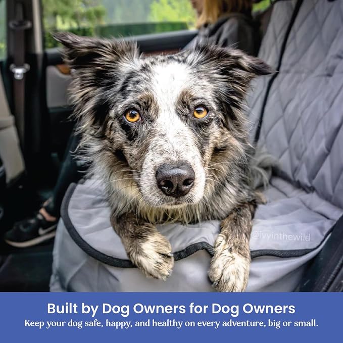4Knines Dog Rear Seat Cover for Fold Down Seats - Fitted, Grey XL | Heavy-duty split design fits 60/40 and 50/50 fold-down seats. No Hammock. K9-Shield waterproof layer. Non-slip backing. - Image 5