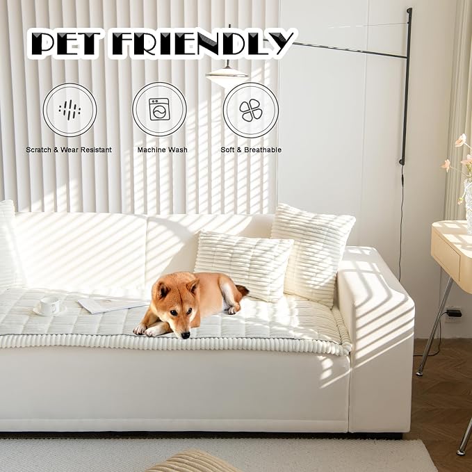ZQFFB Couch Cover for Dogs Washable Non-Slip Pet Friendly Sofa Protector | Multiple Sizes Dog Blanket Fit Sectional Sofas & Loveseats, Prevents Pet Hair, Scratches & Stains - Image 2
