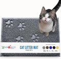 Andalus Small Cat Litter Mat, Pack of 1 - Waterproof, Non-Slip & Easy to Clean Cat Litter Box Mat for Extra Efficient Pet Litter-Trapping, Grey (15.75” X 11.75”) by AndalusBrand