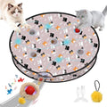 Interactive Cat Toy for Indoor Cats-Hide and Seek Cat Toy with 5-Holes Mat,Automatic Cat Toy Ball with Mouse Squeak in Pouch,Rechargeable Kitten Toy,Motion Activated Ball by Sentoo